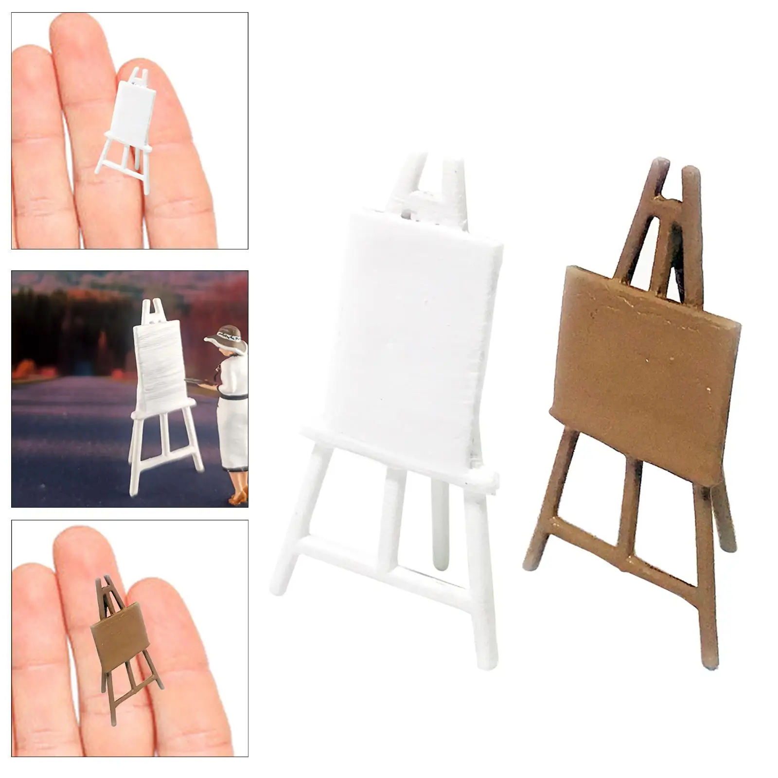 Simulation Miniature Easel Dollhouse Furniture Painting Accessories Oil Painting Easel