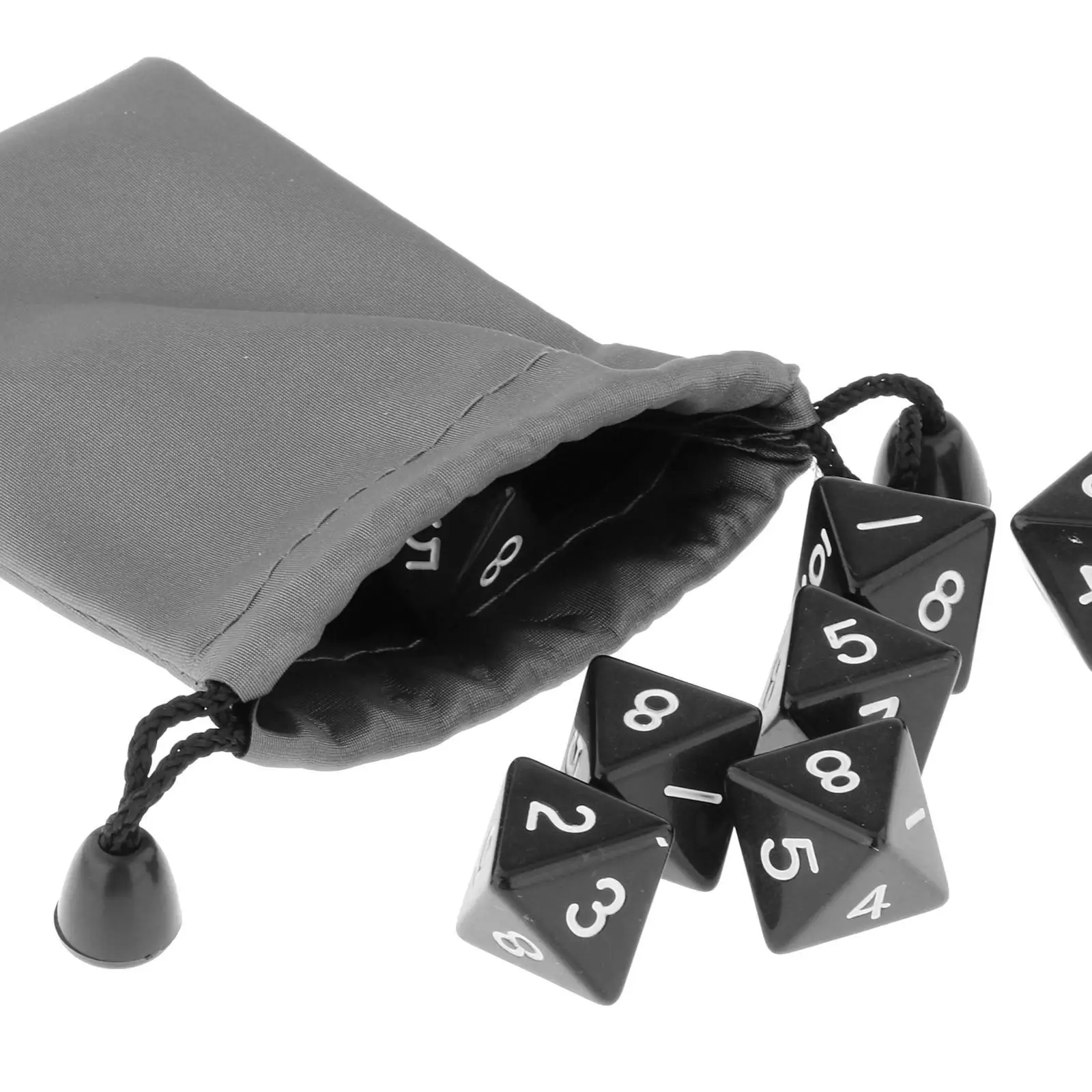 8x Digital Dice Role Playing Dice Set with White Numbers for Kids Teens