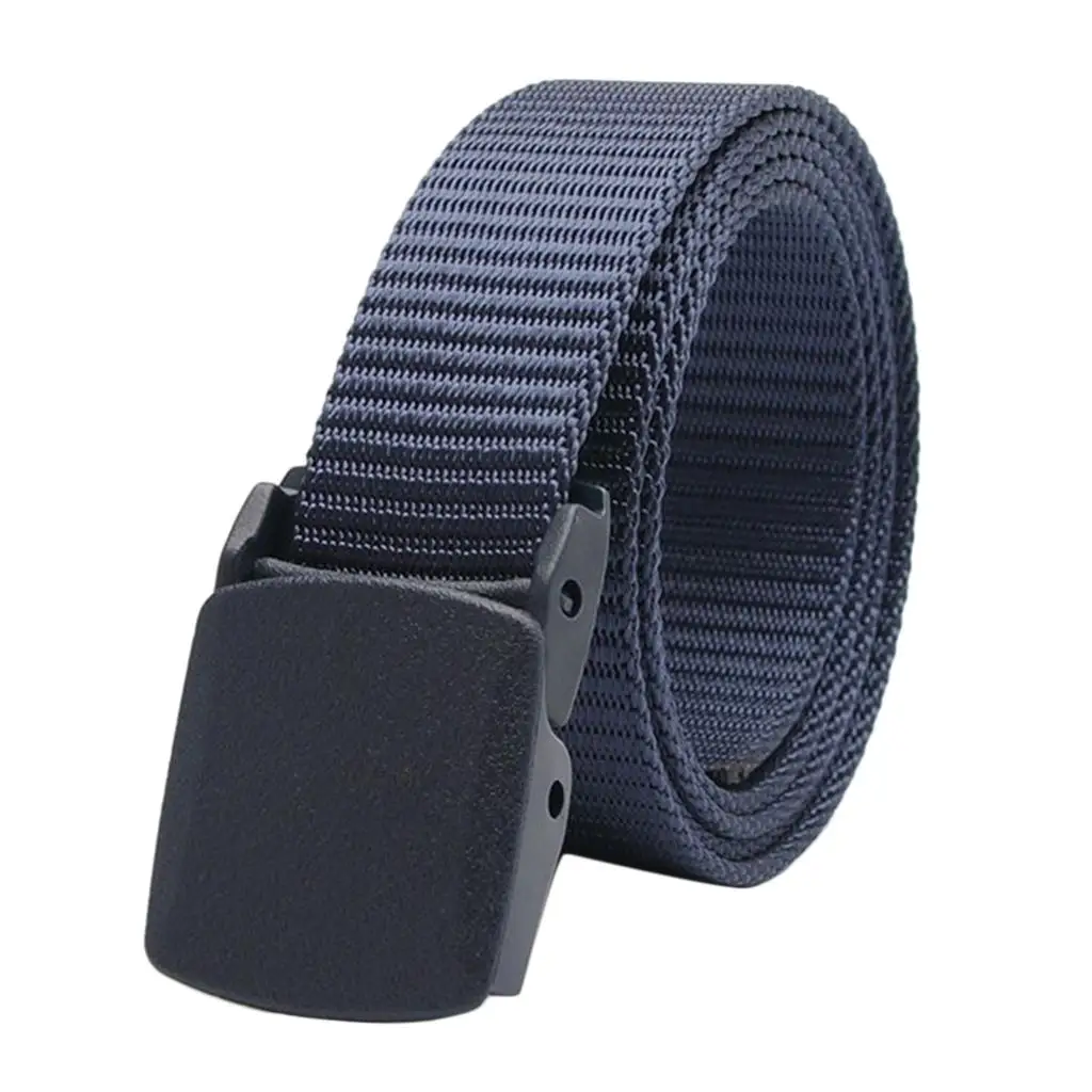 Adjustable Belt Unisex Belt Lightweight Plastic Buckle Nylon 