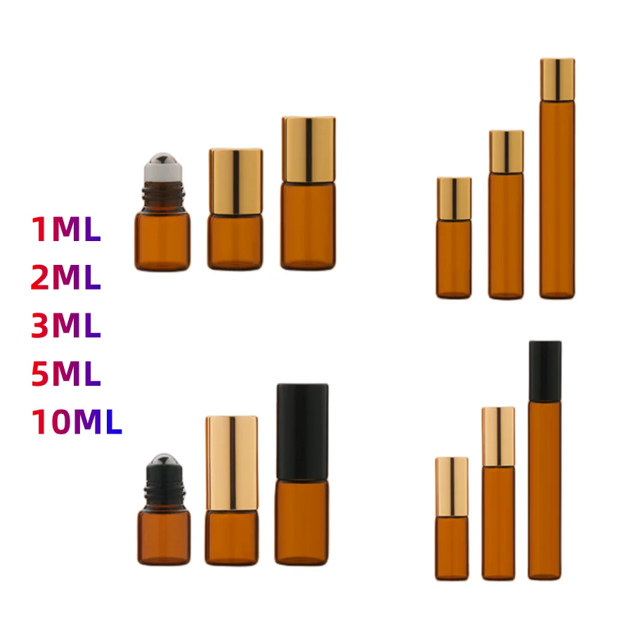 Best of Essential Oil Bottle Essence Ball Separate Cosmetics Brown Glass Amber Roller Empty Perfume Refillable Liquid Container Makeup Reviews & Tips