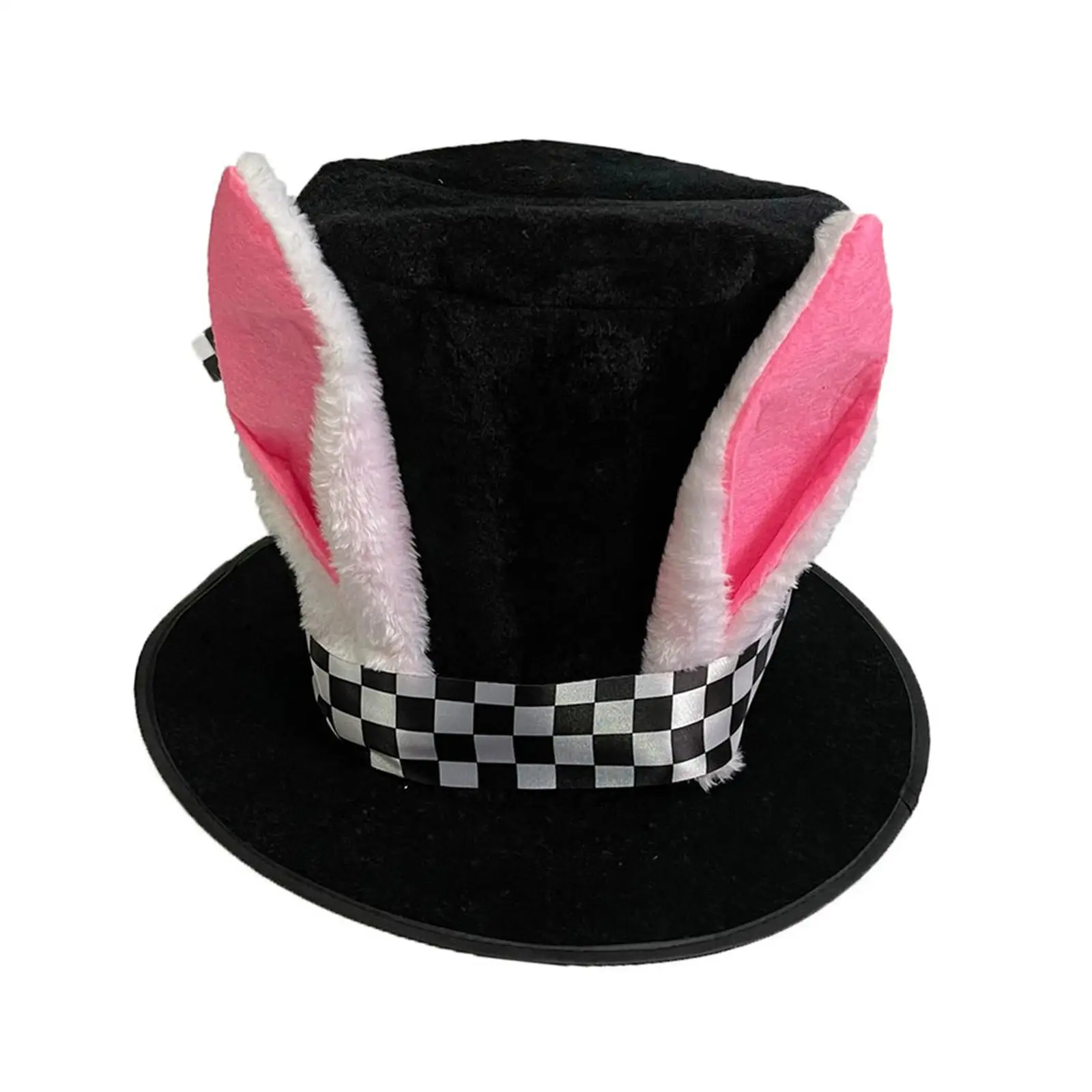 Bunny Ear Top Hat Fancy Dress Rabbits Ears Topper Birthday Gift Easter Rabbit Costume for Party Favor Halloween Festival Unisex