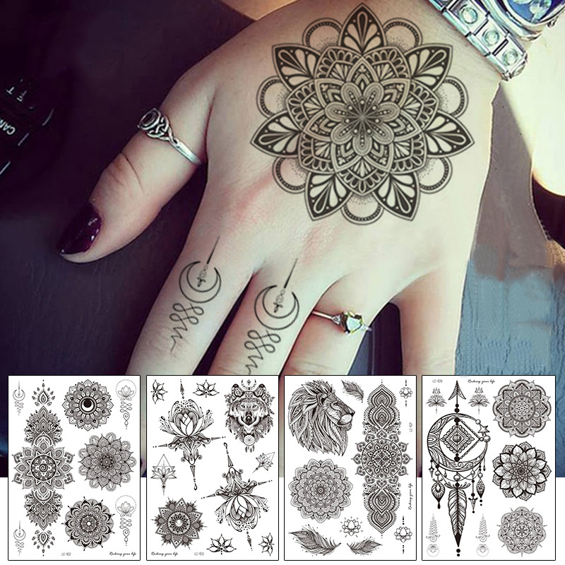 Best of Waterproof Temporary Tattoo Sticker Chest Lace Henna Mandala Tattoos Black Flower Body Art Arm Leg Fake DIY Tattoo Women Men Reviews & Tips