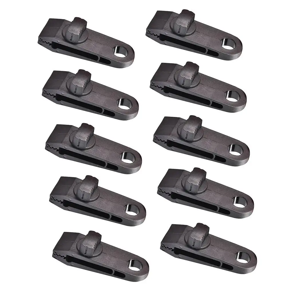 10 Pieces Heavy Duty Camping Tarp  /Awning Clamps with Thumb Screw