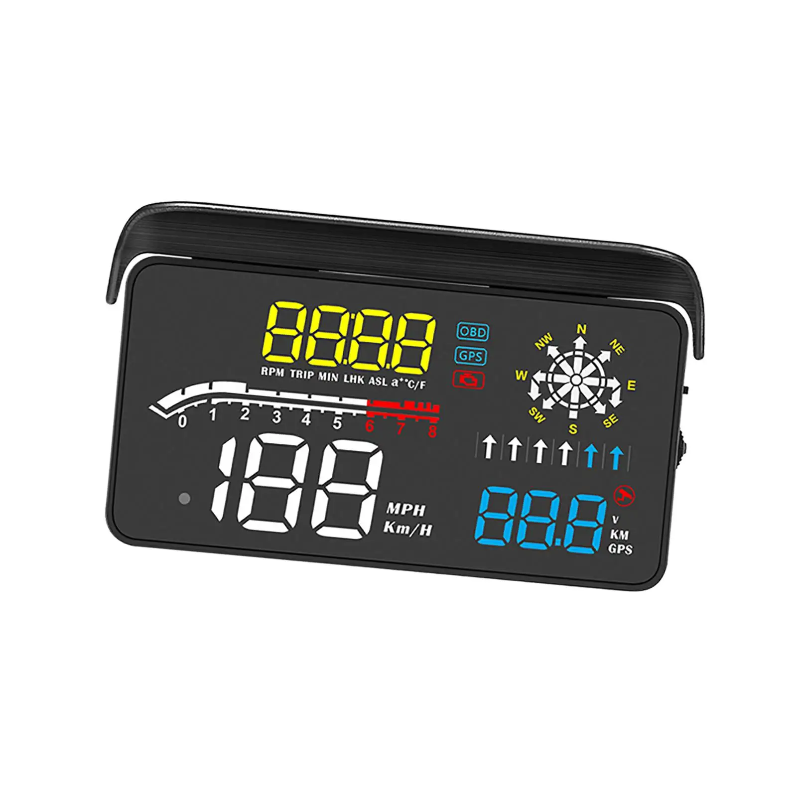Digital Time Altitude Car HUD Head up Display for All Vehicle