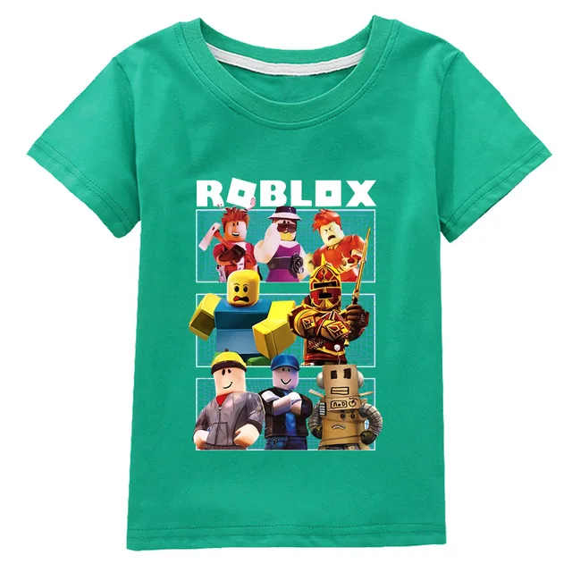 5-9 anos Menino Menina Manga Curta Roblox Camiseta impressa Tops