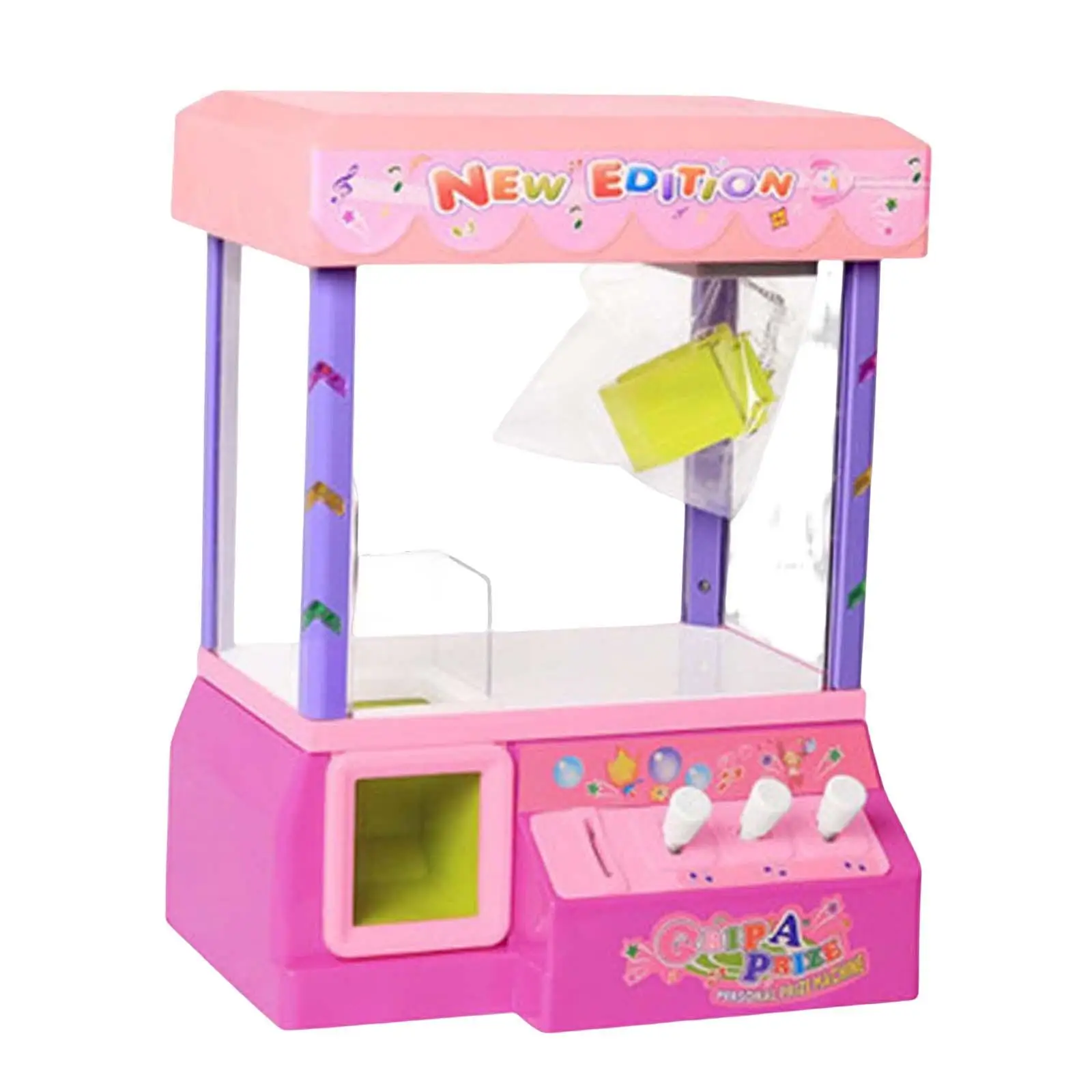 Electronic DIY Children Doll Machine Mini Claw Catch Toy Clip Doll Crane Game Powerful Gripper Portable Entertainment Toy