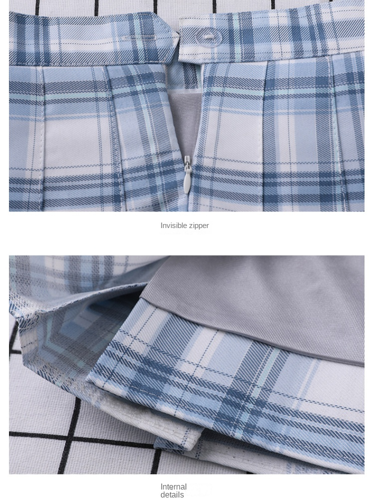 Title 9, Plaid Skirt Pleated High-Waist Women