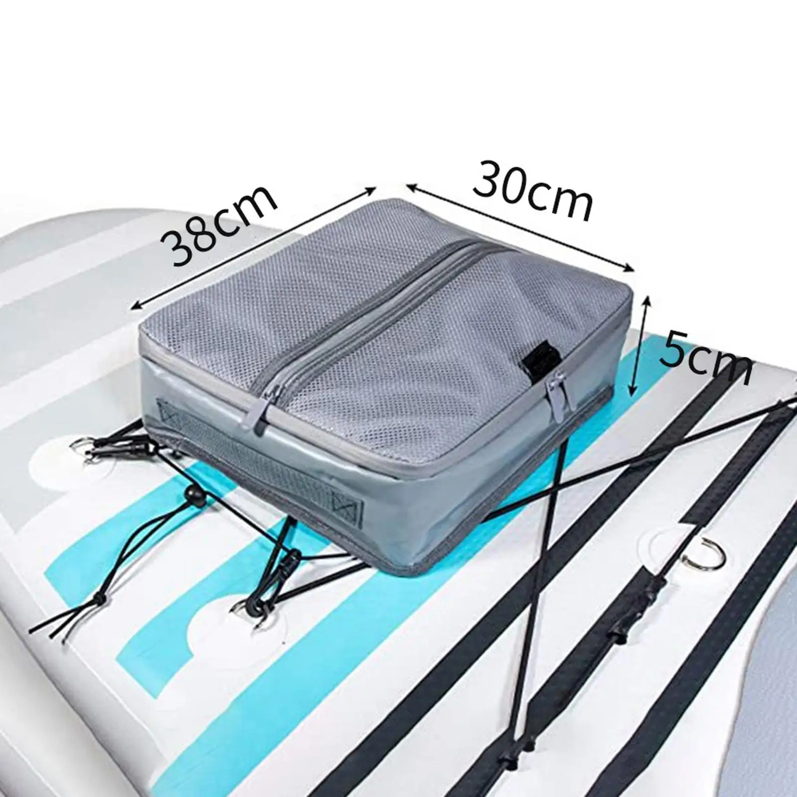 Kayak Paddleboard Mesh Deck Bag Waterproof Zippered Deck Cooler Pouch Boat Canoe Stand Up Paddle Board Deck Pocket Storage Bag