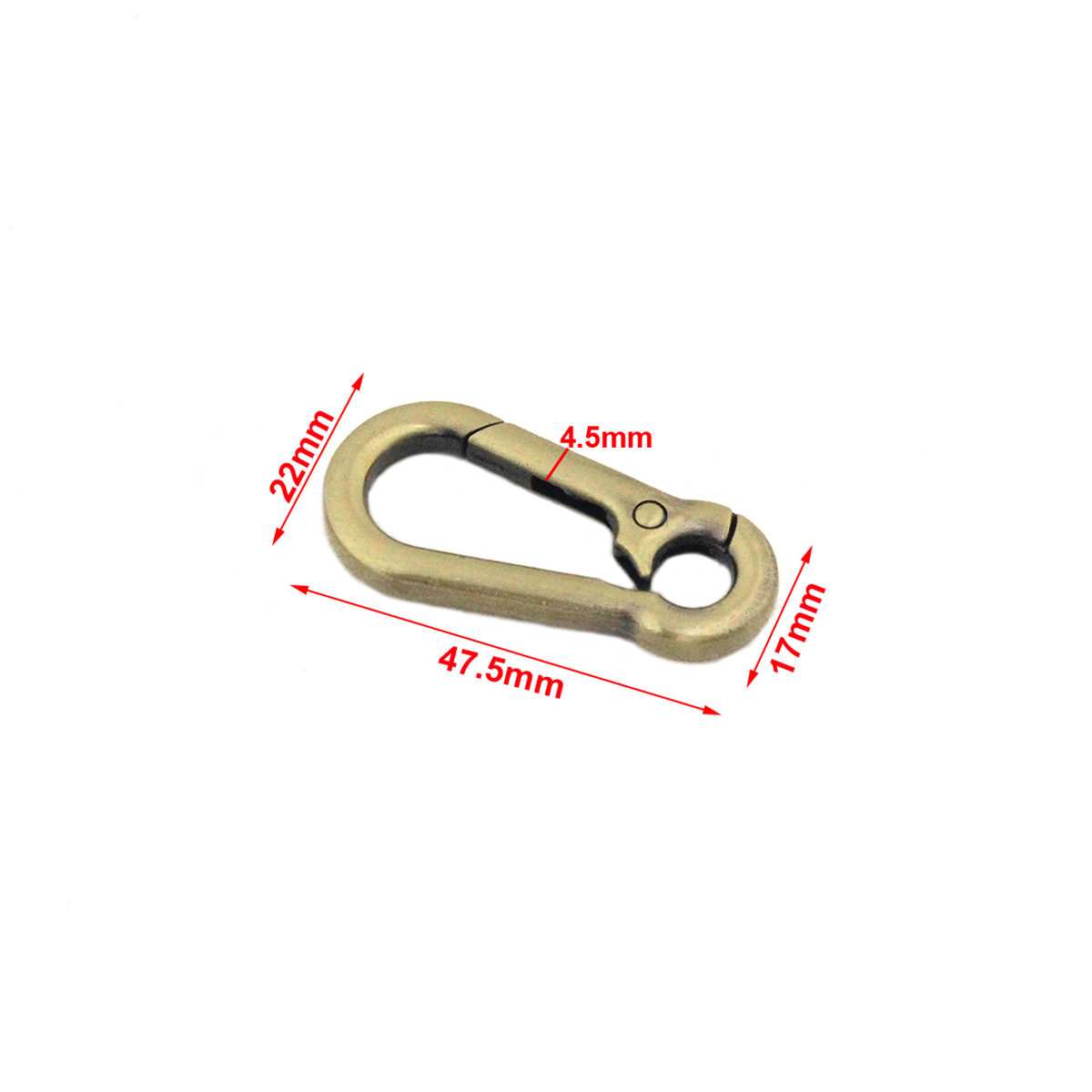 Description Picture 2 of item1pcs Metal Snap Hook Fashion Bag Connector Buckle for Webbing Leather Craft Bag Strap Belt Garment Luggage DIY Accessory