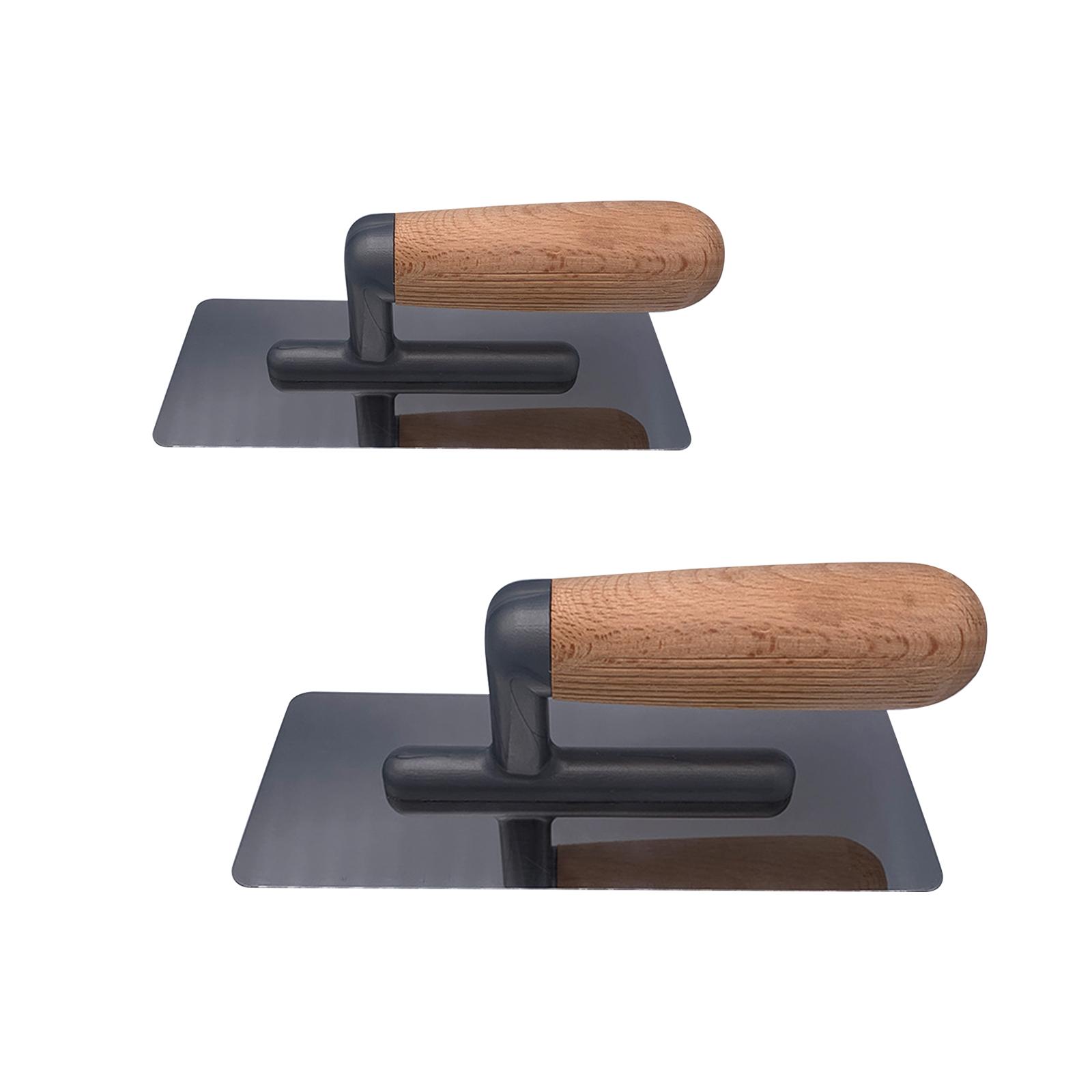 Finishing Trowel Wood Handle Normal Polish Stainless Steel Plaster Finishing Trowel for Sheetrock Cement Concrete Craftsman