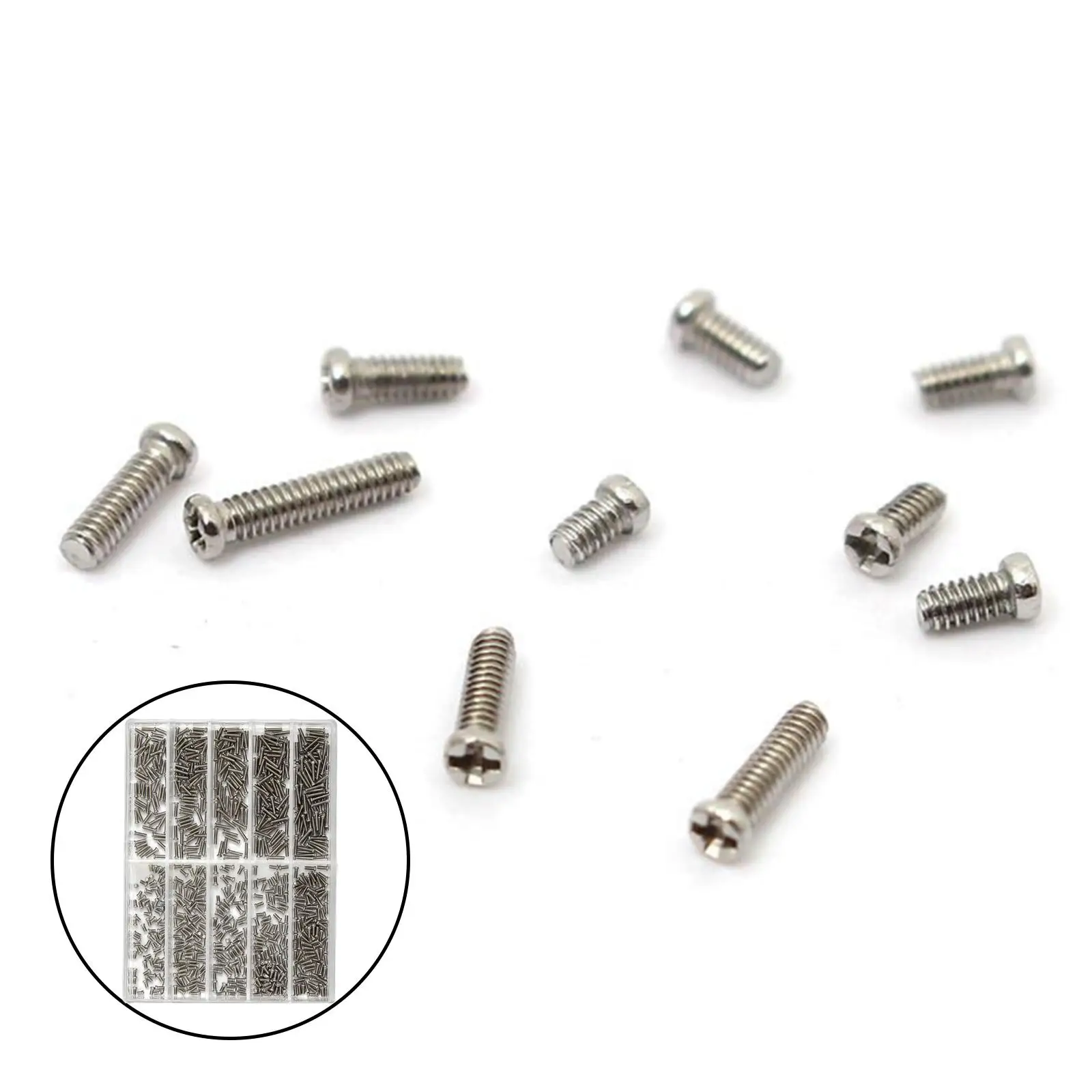  500PCS Cover Screw 1.6mm-6.0mm Multi-Specification Stainless Steel, Mini, 10 Different Sizes