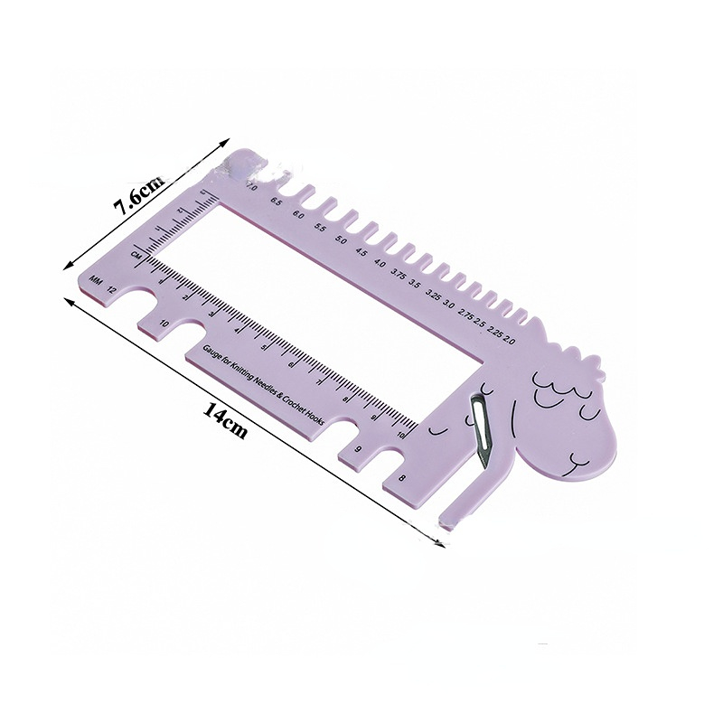 DIY Schafe Kopf Gauge mit Schere Nähen Stricken Nadeln Gauge Häkelnadel Lineal Messen Gauge US UK Kanada Größe Nähwerkzeuge – Detail 5