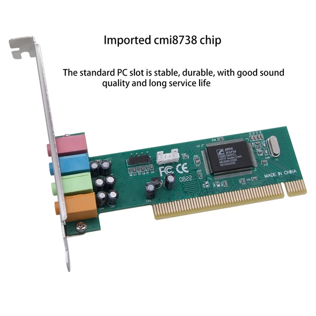5 canales 4,1 Surround 3D PC PCI tarjeta de sonido computadora integrada tarjeta  de sonido independiente para PC para Windows XP/7/8/10 24BB