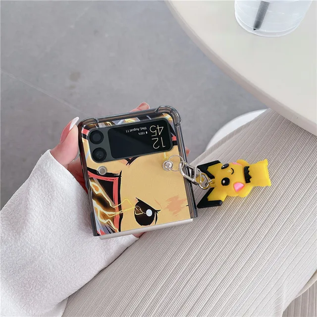 Buy Cute Cartoon 3D Doll Chain Phone Case for Samsung Galaxy Z Flip 3 4 5G  Zflip3 Zflip4 Flip3 Flip4 Cover Online in India 