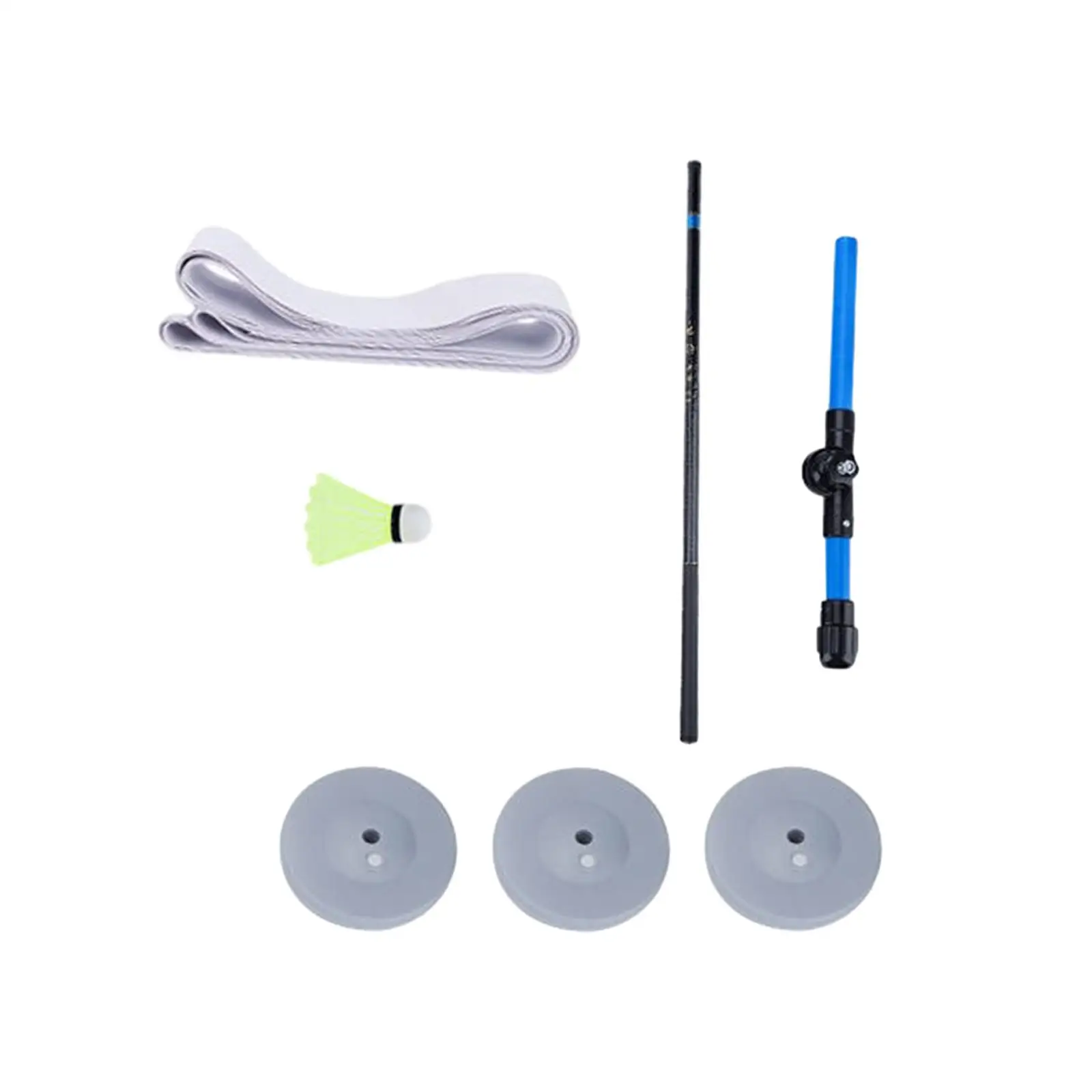Badminton Trainer Equipment 3 Water Filled Base Adjustable Elastic Rod Badminton Single Training Device for Indoor Backyard