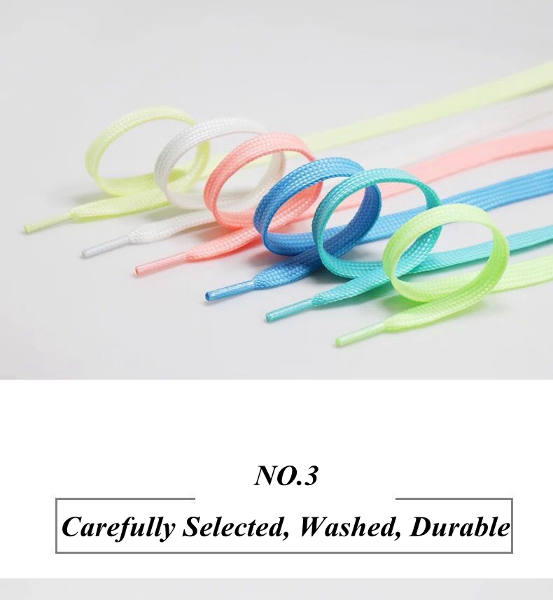 1 Pair Luminous Shoelaces Flat Sneakers Canvas Shoe Laces Glow In The Dark Night Color Fluorescent Shoelace 80/100/120/140cm