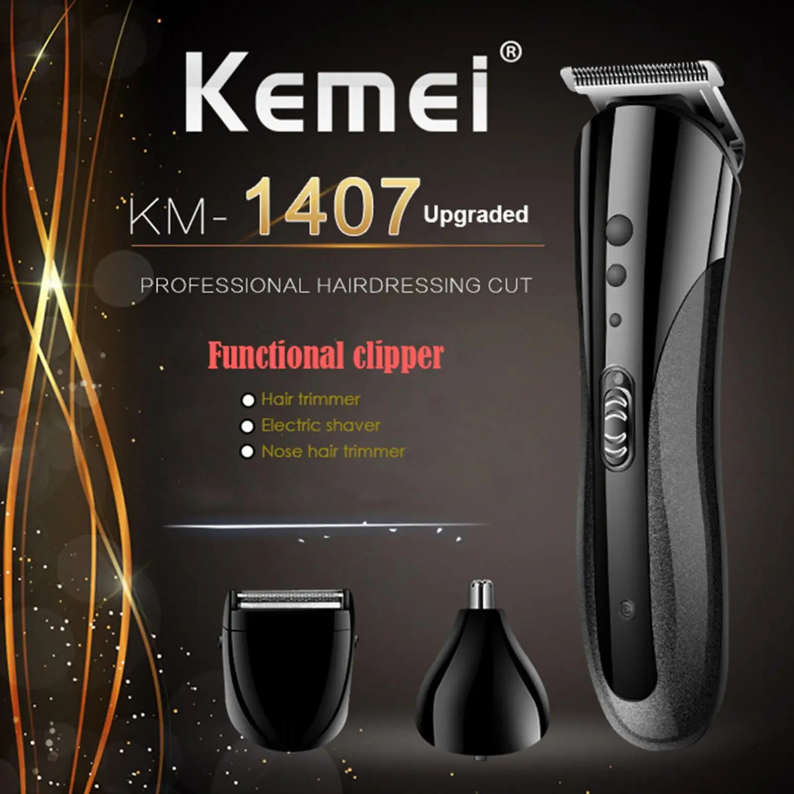 Beard Trimmer Hair Clippers Rechargeable Plug: UK Durable Built-In Battery for Men Barber Tool Grooming Kit ,4 Limited Comb