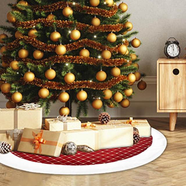 1 PC Christmas Decorations Christmas Gold Silver Feather Tree Skirt  Christmas Tree Decorations Home Decoration - AliExpress