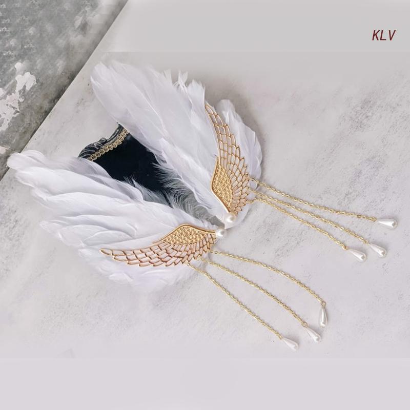 Engels flügel Haars pangen Mädchen Anime Dienst mädchen Haars pange Cosplay Kostüm Party Kopfschmuck Frauen Comic-Show Lolita-Stil Kopf bedeckung – Detail 6