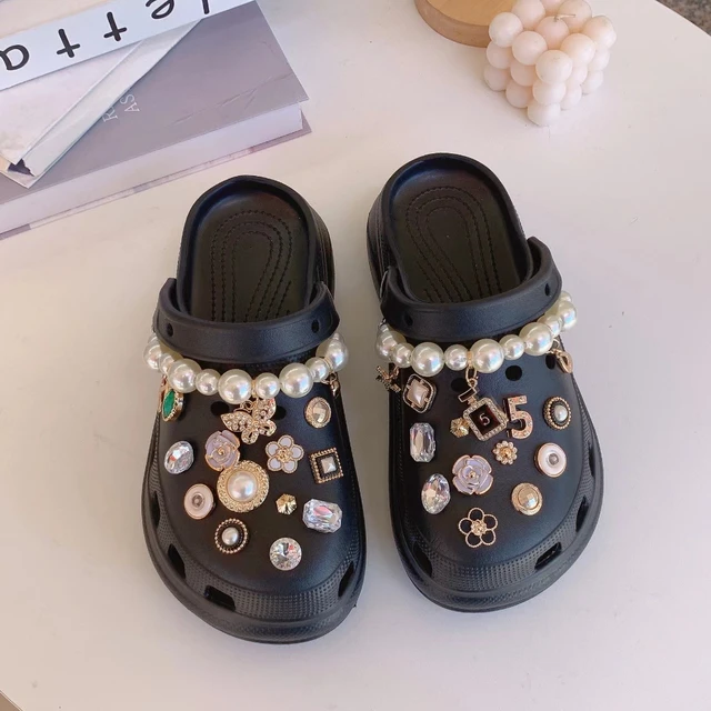 Shoe Charms for Crocs DIY Diamond Pearl Detachable Decoration Buckle for Croc  Shoe Charm Accessories Kids Party Girls Gift - AliExpress