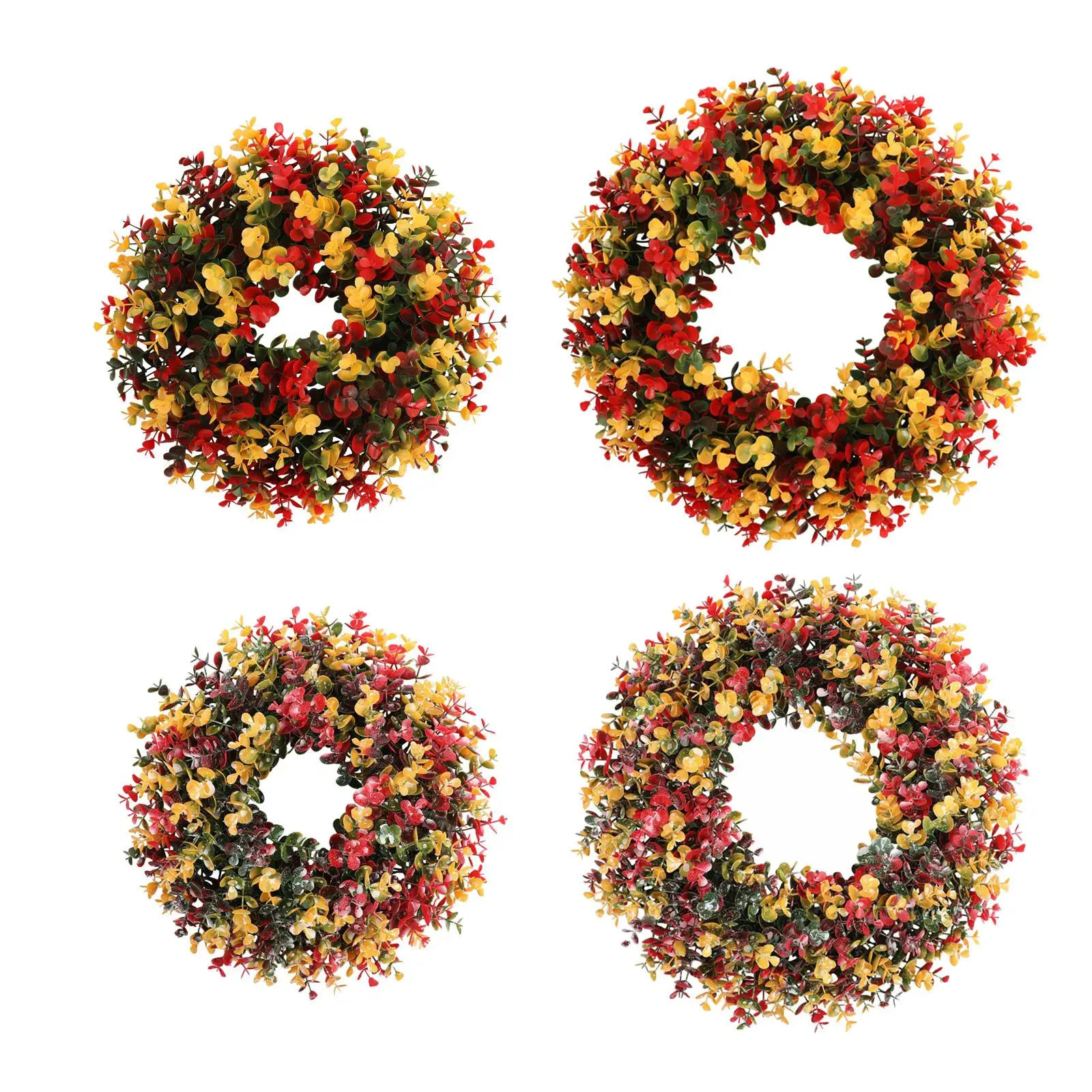 Artificial Christmas Wreath Winter Decoration for Front Door Display Wall