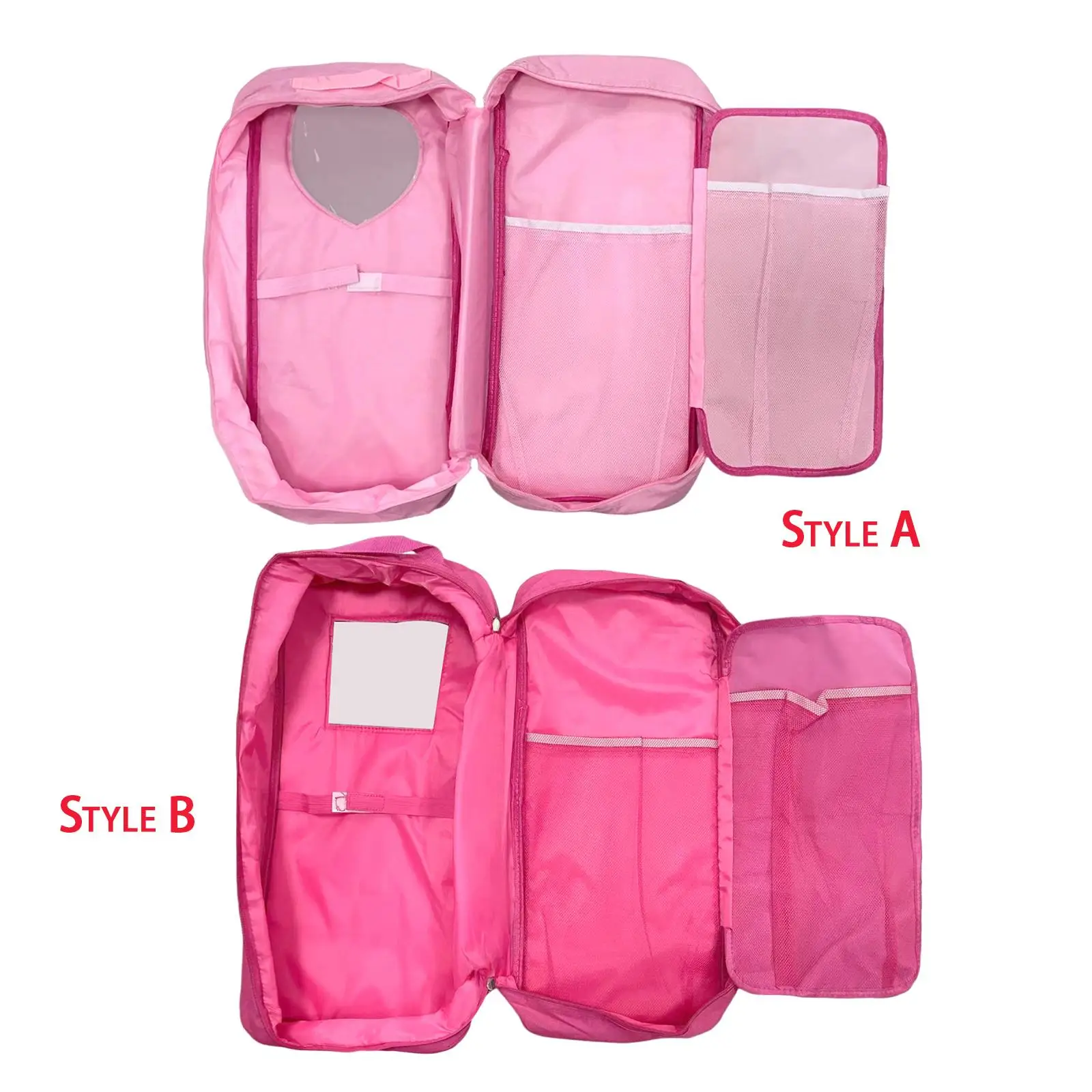 Travel Bag Doll Carrier Case Accessories Multi Pocket Carrying Bag Doll Clothes Storage Suitcase for Girl Doll