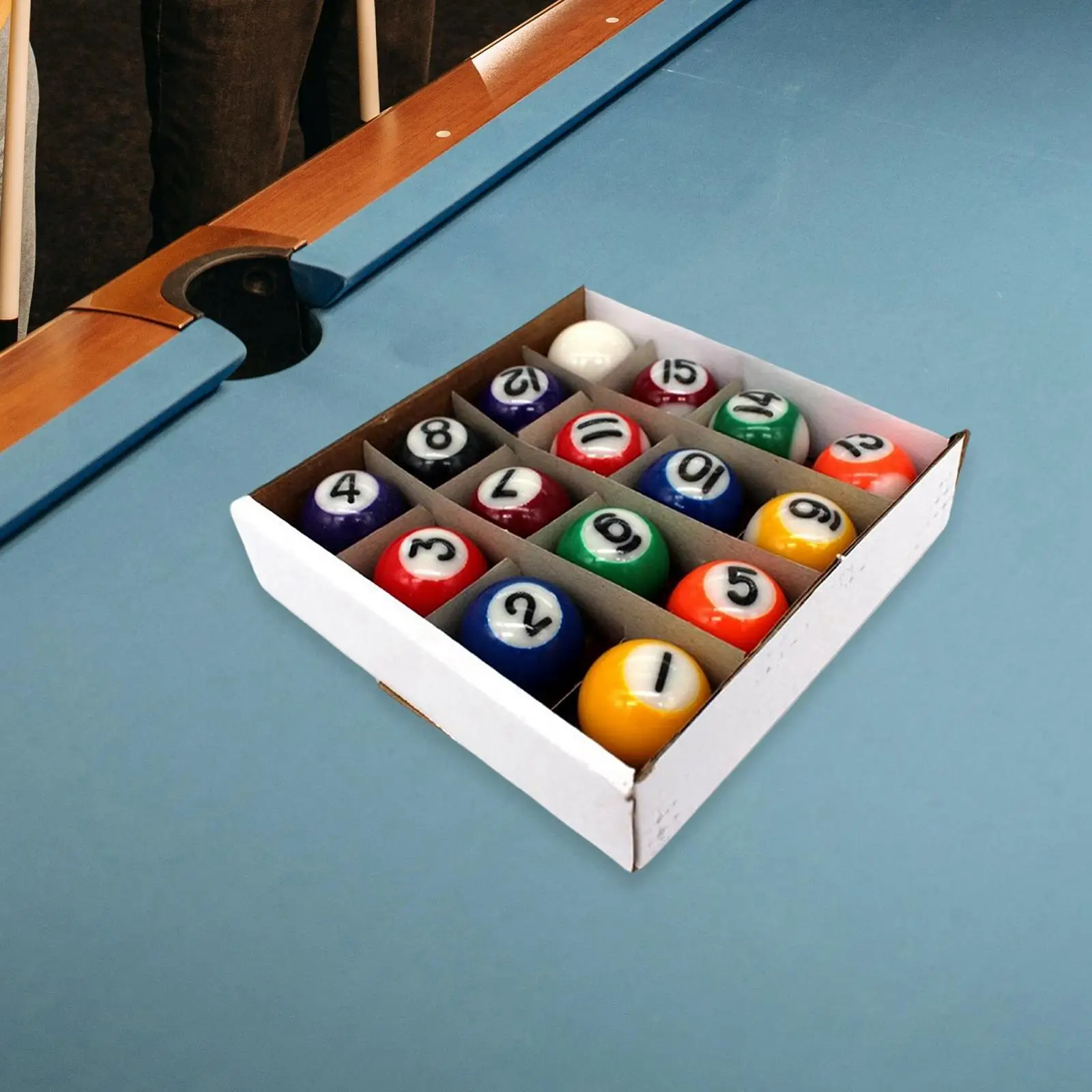 16x Mini Billiard Balls Set Resin Pool Table Balls Eco Friendly for Leisure Sports