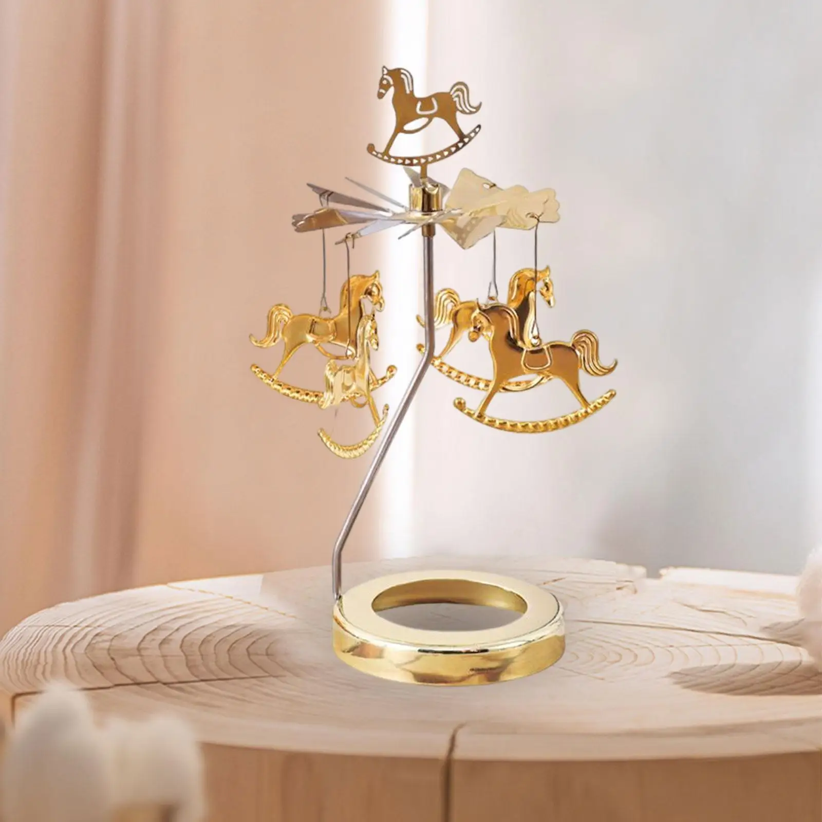Rotating Candle Cup Lid Candlestick Decor Tea Light Candle Candle Holder for