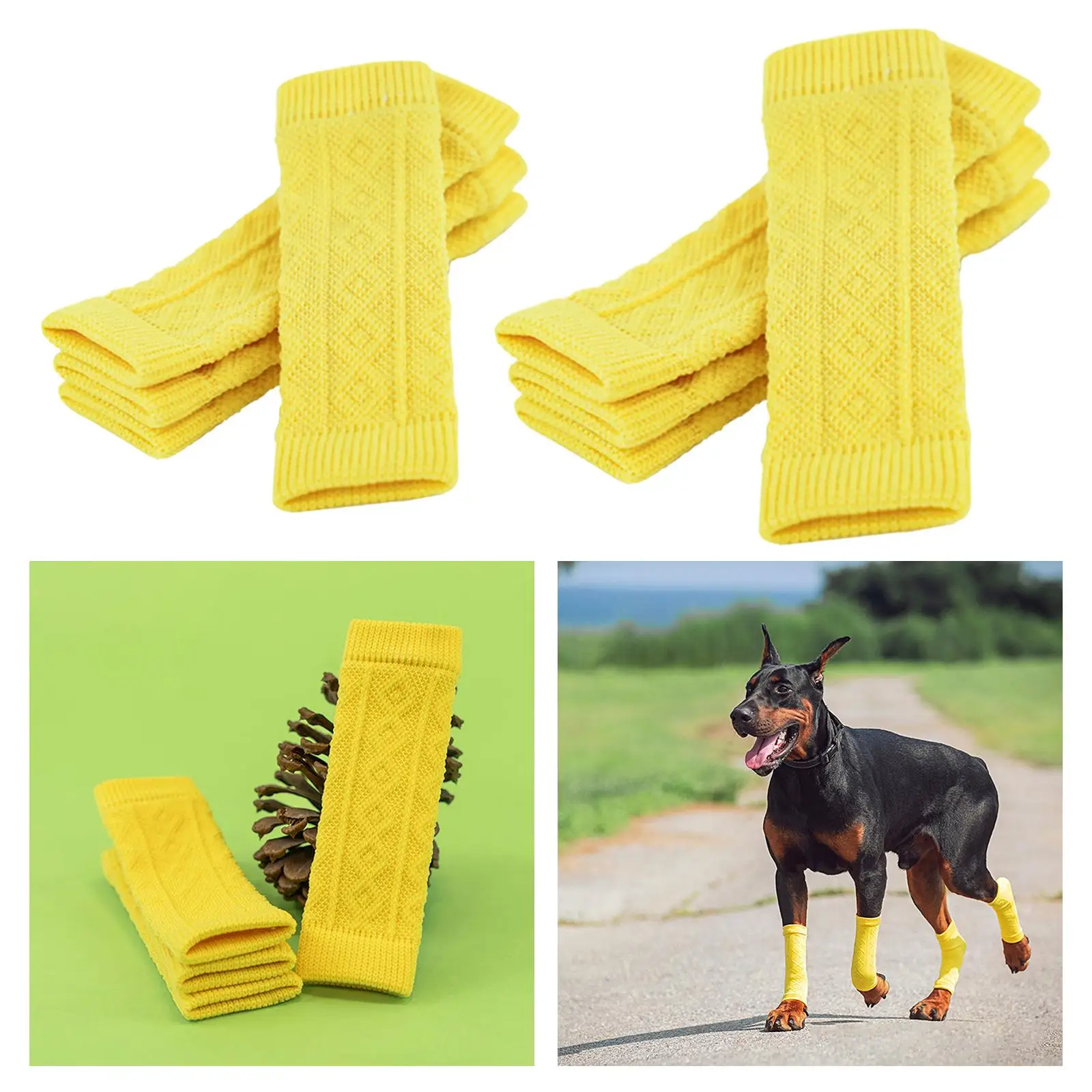 4Pcs Dog Nonslip Sock Cover Dogs Grip Socks Dog Shoes for Hardwood Floor