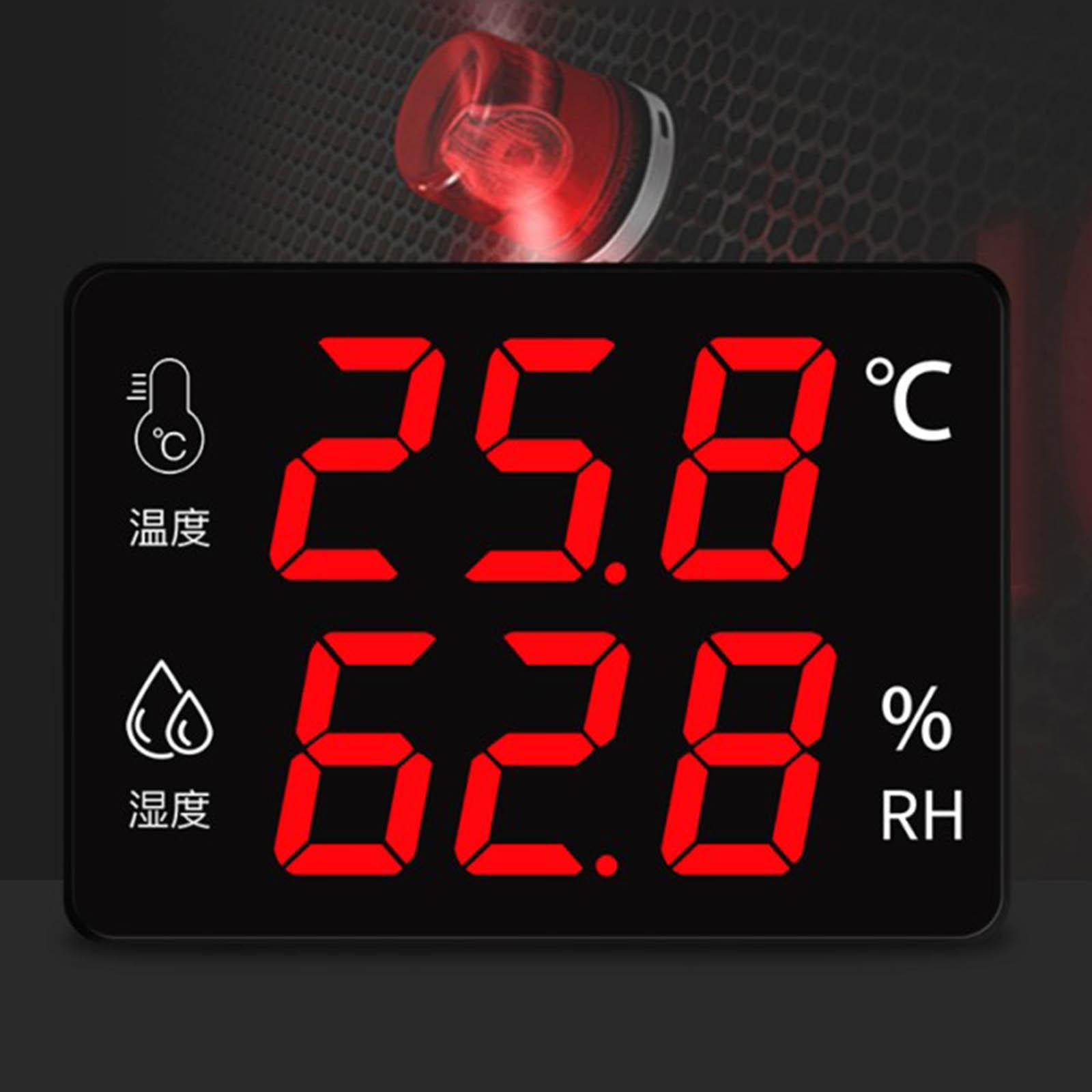 Industry Thermometer and Hygrometer Temperature Humidity Meter Data Logger Recorder With Alarm Clock
