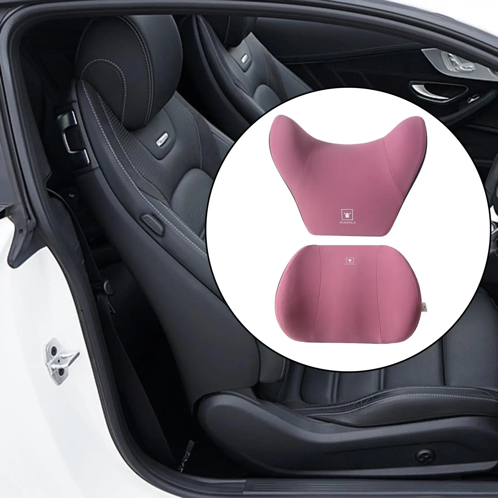  Headrest  Back Cushion Memory Foam Pad for Driving  Cushions