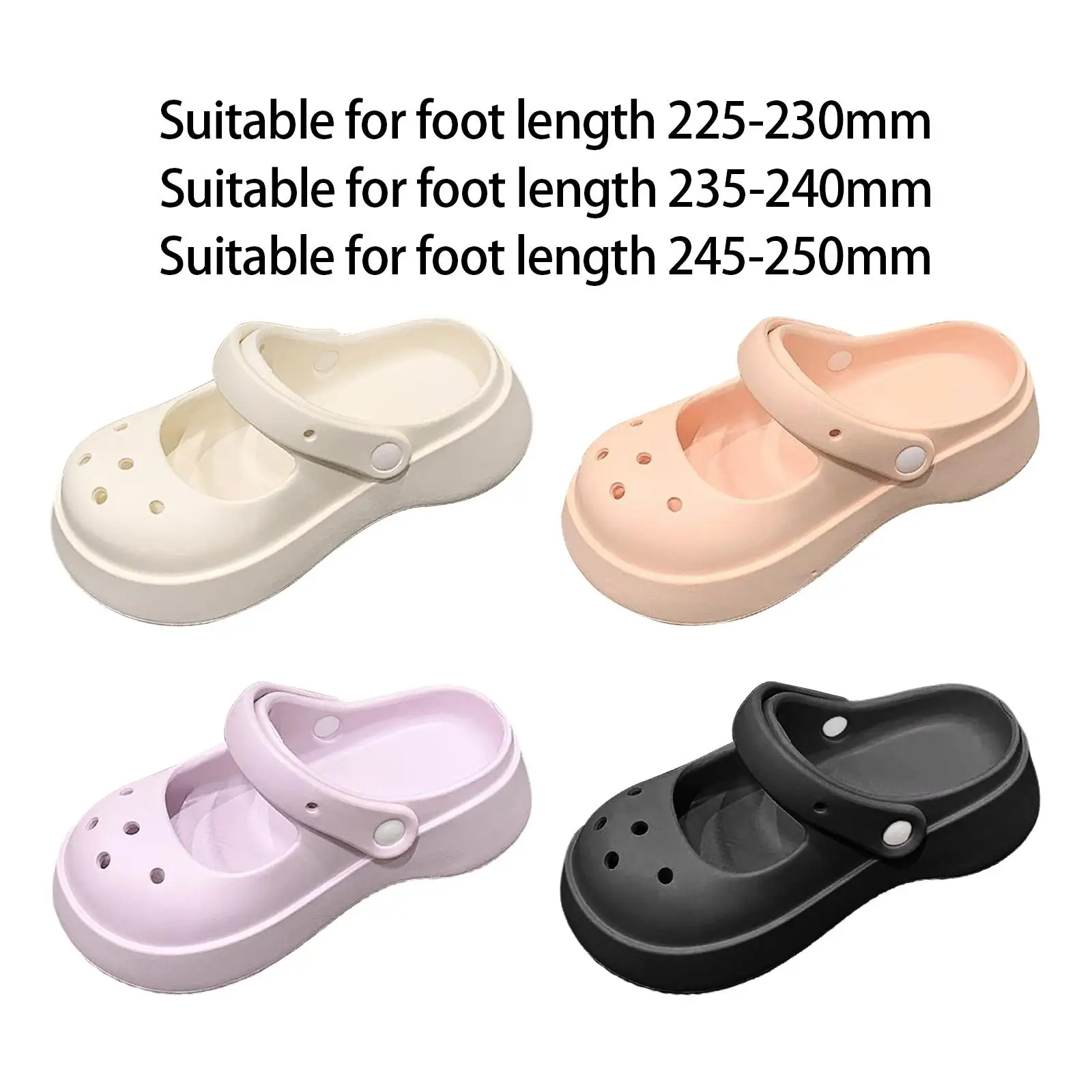 Slipper Shoes Closed Toe Sandals Waterproof Non Slip Thick Sole Slippers for Women Female Couples Outdoor Bathroom
