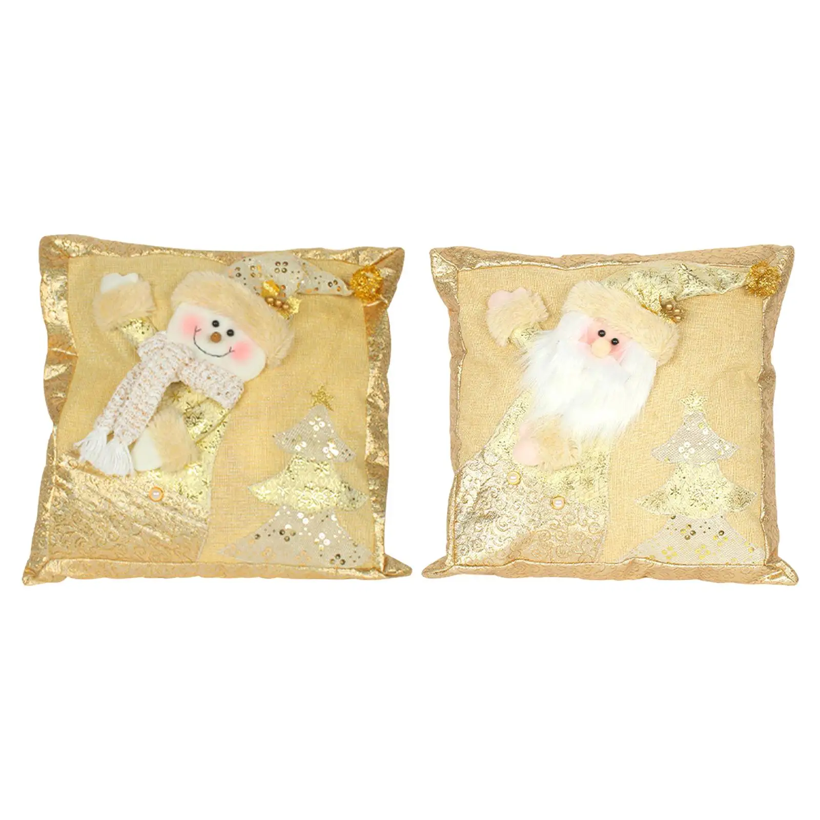Square Snowman Shaped Pillow Seasonal Cushion Pillow Case Set Snowflake Pillow for Home Decorative Sofa living Room Couch
