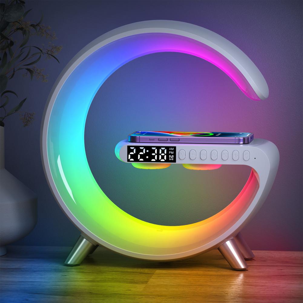 Title 2, Alarm Clock Bluetooth Speaker Home Soundbar 15W...