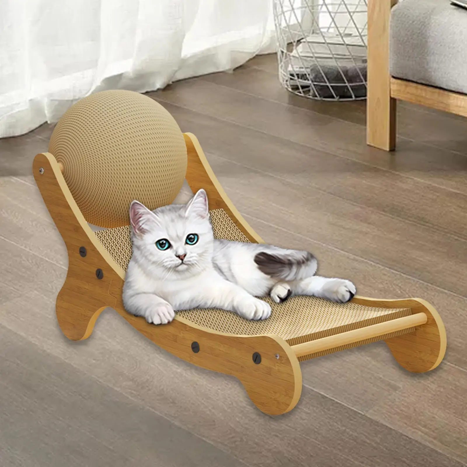 Corrugated Paper Grinding Claw Cat Lounge Bed for Playing Kitten Sleeping