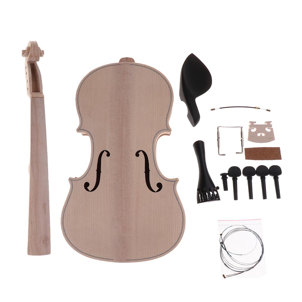 Exquisite Spruce Wood Handcrafted Violin DIY Kits - 4/4 Full Size