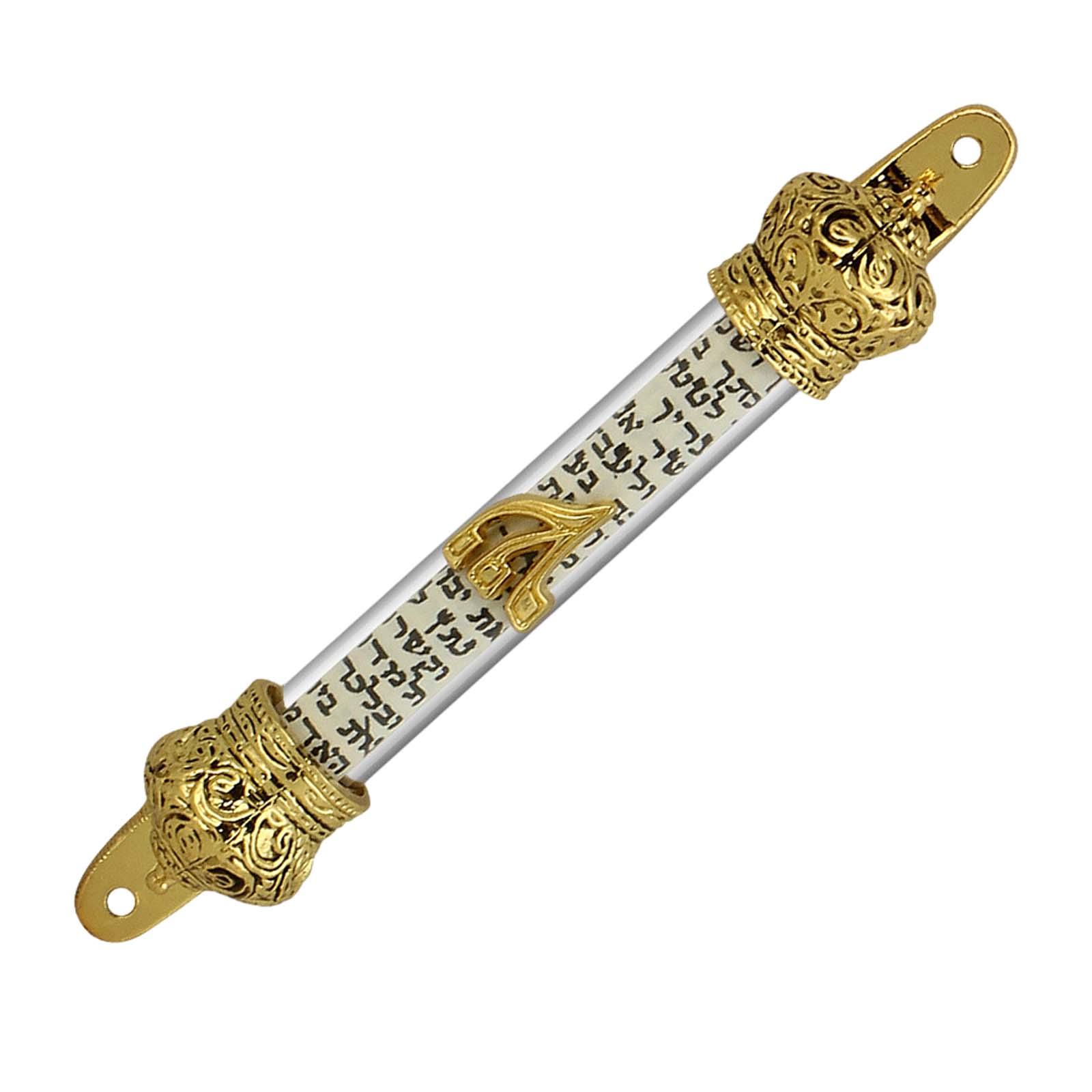 Mezuzah for Door Mezuza Cover Alloy Door Antique House Alloy Decor Wall Decor with Scroll Jewish Gift Wall Mezuzah Case 1Piece