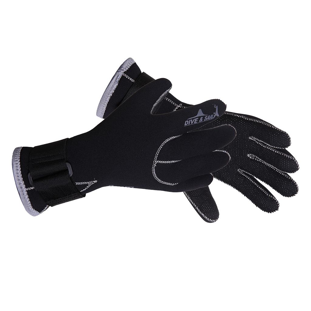 Diving Gloves Dive Wetsuit Glove Full Finger Sailing Boating Equipment Black