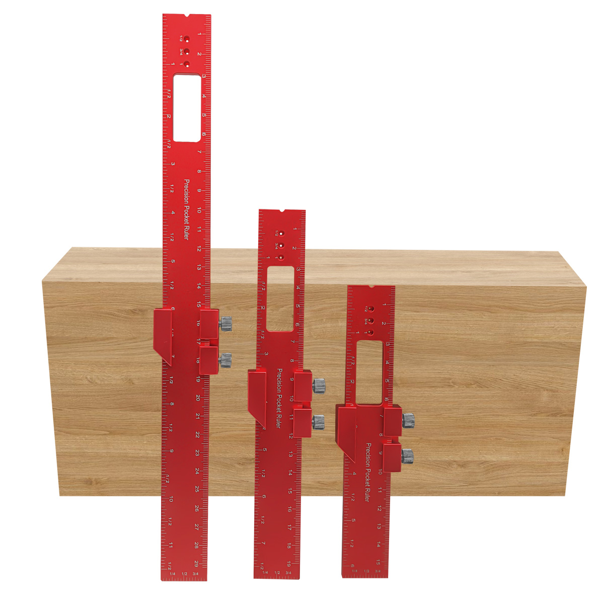 Holz bearbeitungs lineal Präzisions taschen regel-6/8/12 Zoll Aluminium Metall Gleit stopp Markierung lineal metrische Zoll Messwerk zeuge – Detail 13