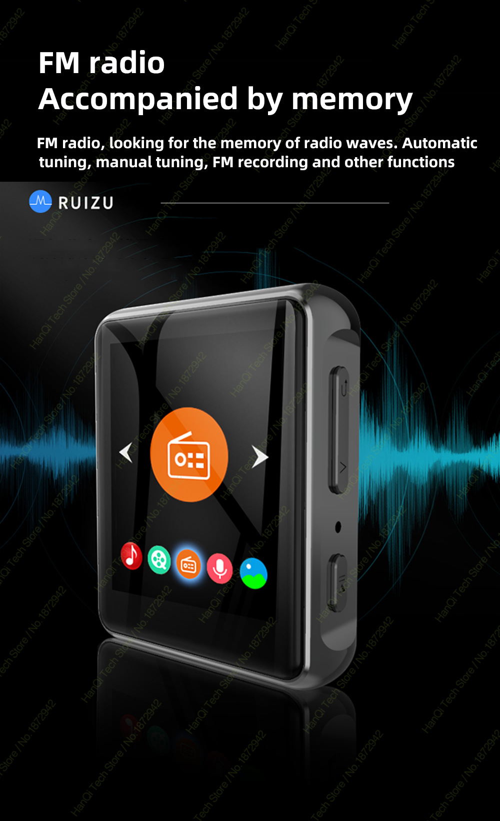 Title 11, RUIZU X85 MP3 Player With Speaker Lossless Soun...