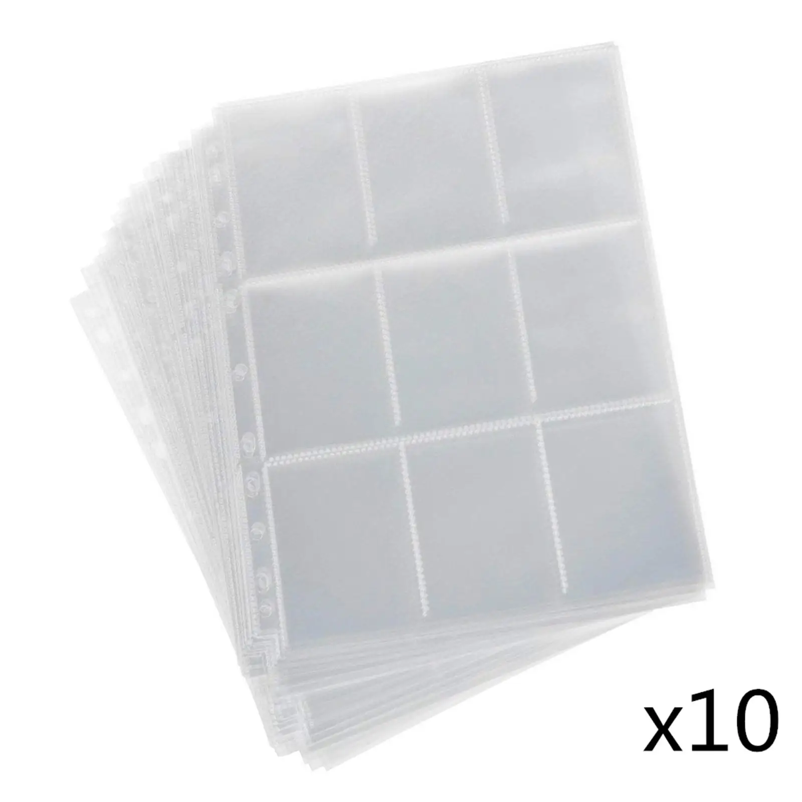 10 Sheets (90 Pockets) of Premium 9 Pocket  Protectors for  Cards,Gathering Cards,  , etc..