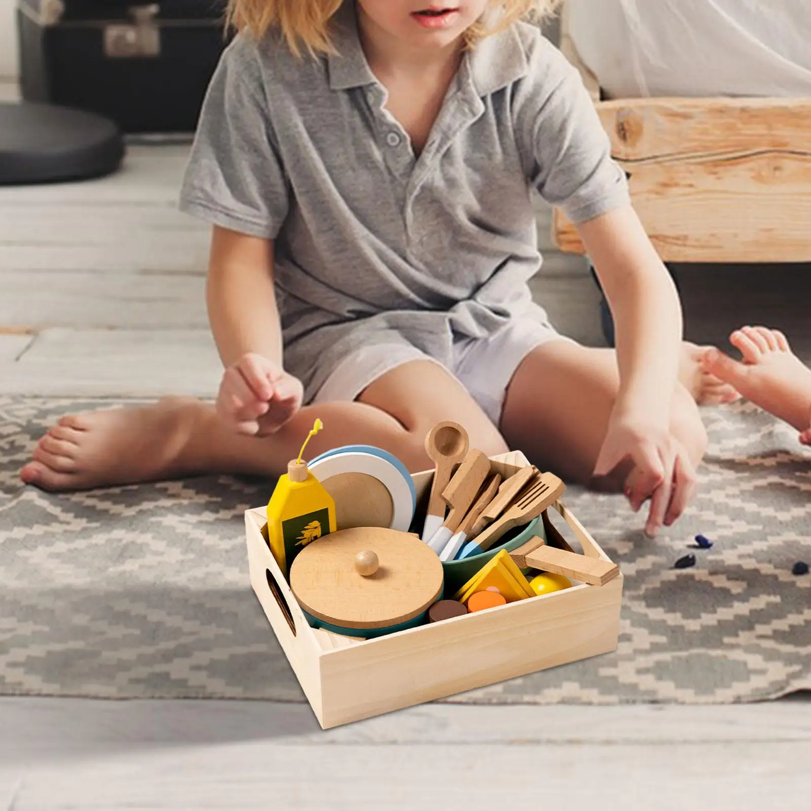 Toddlers Pretend Cooking Toys Preschool Kids Pretend Play Gift Furnishings