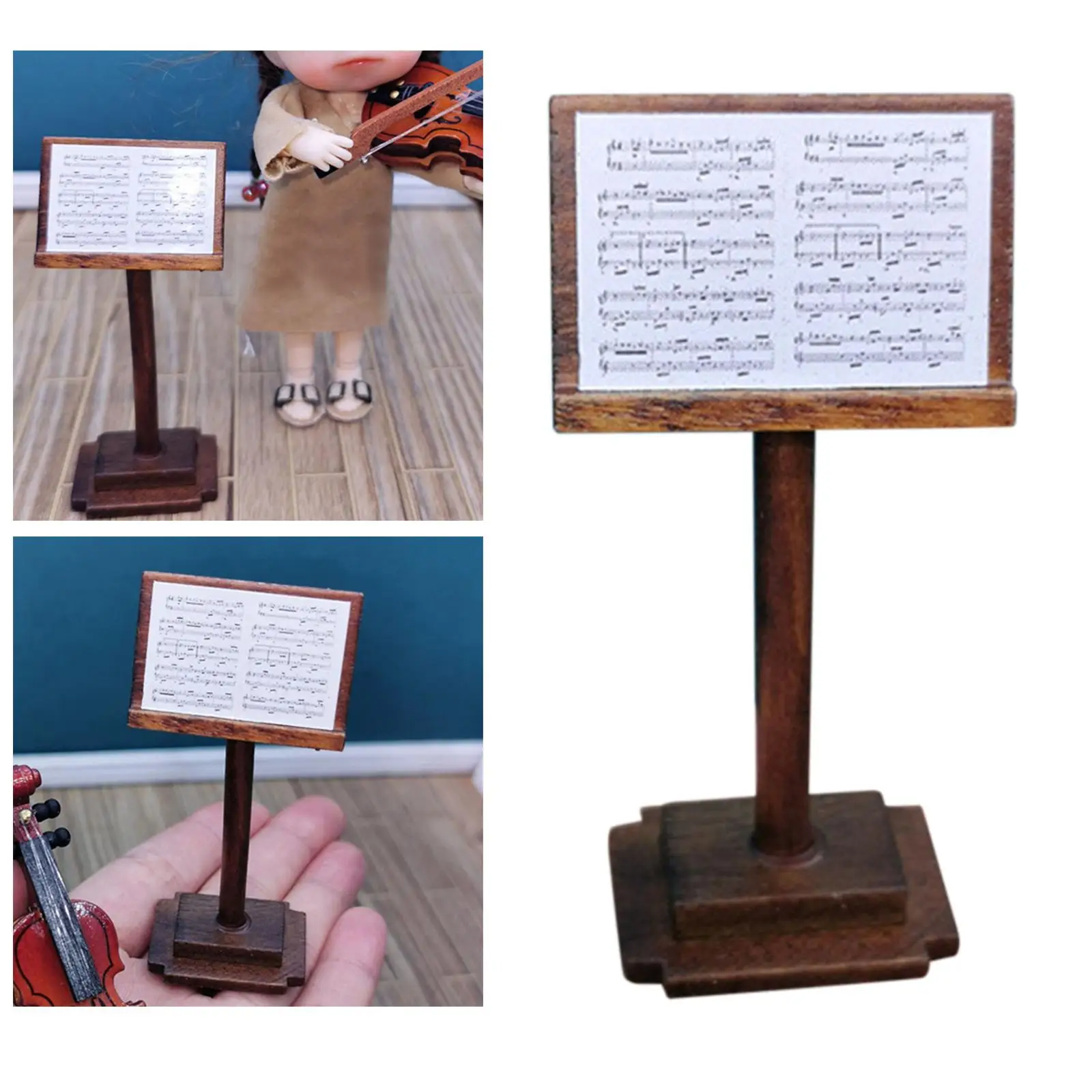 Dolls House Miniature 1:12th Scale Ornate Music Stand 