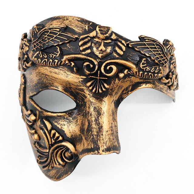 Silver Roman Style Mens Masquerade Mask | Masquerade Mask For Men