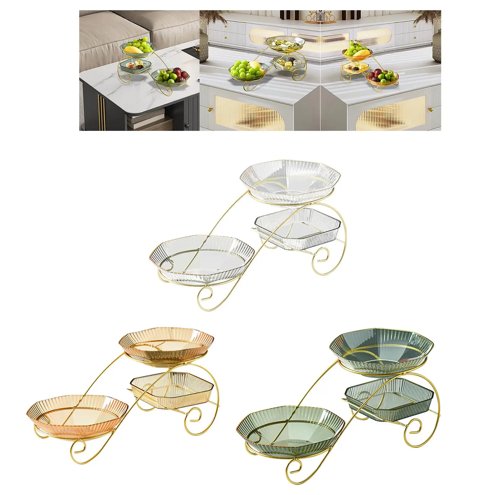 Dessert Dividing Plate Condiment Tray Storage Container Caddy Serving Platter for Wedding Caddy