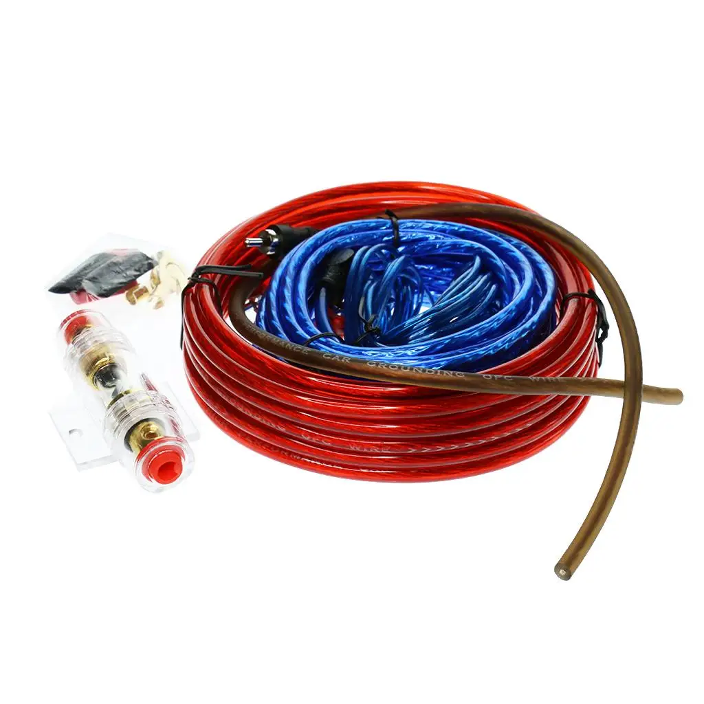 Brand New Audio Subwoofer Amplifier AMP Wiring Wire Kit W/ 60A Fuse Holder