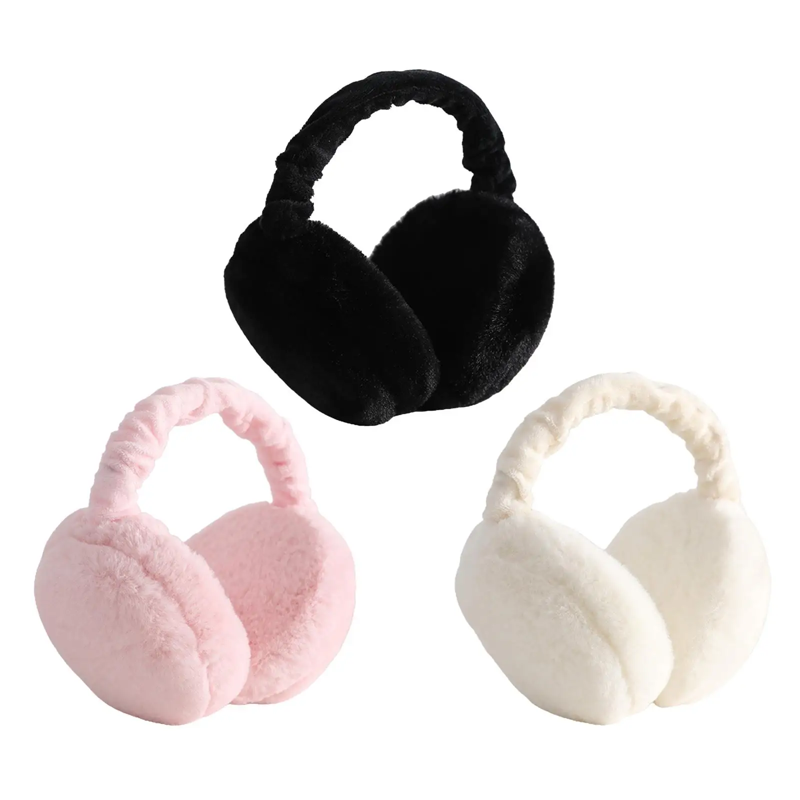 Winter Warm Earmuffs Cute Plush Fur Headphones Fashion Unisex Ear Warmer Solid Color Girls Headband Ear Muff Ear Cover