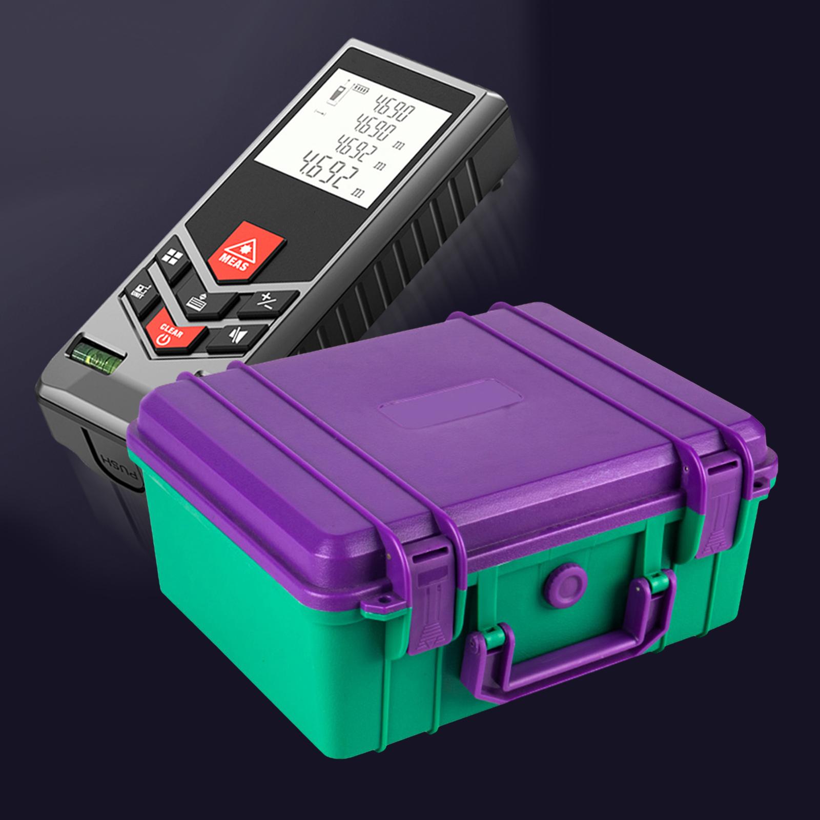 Weatherproof Hard Case Portable Impact Resistant Violet and Green Shockproof Outdoor Camping Accessories Sealed Waterproof Box