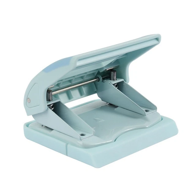 Compact Stapler-Style Slot Punch with Adjustable Guides
