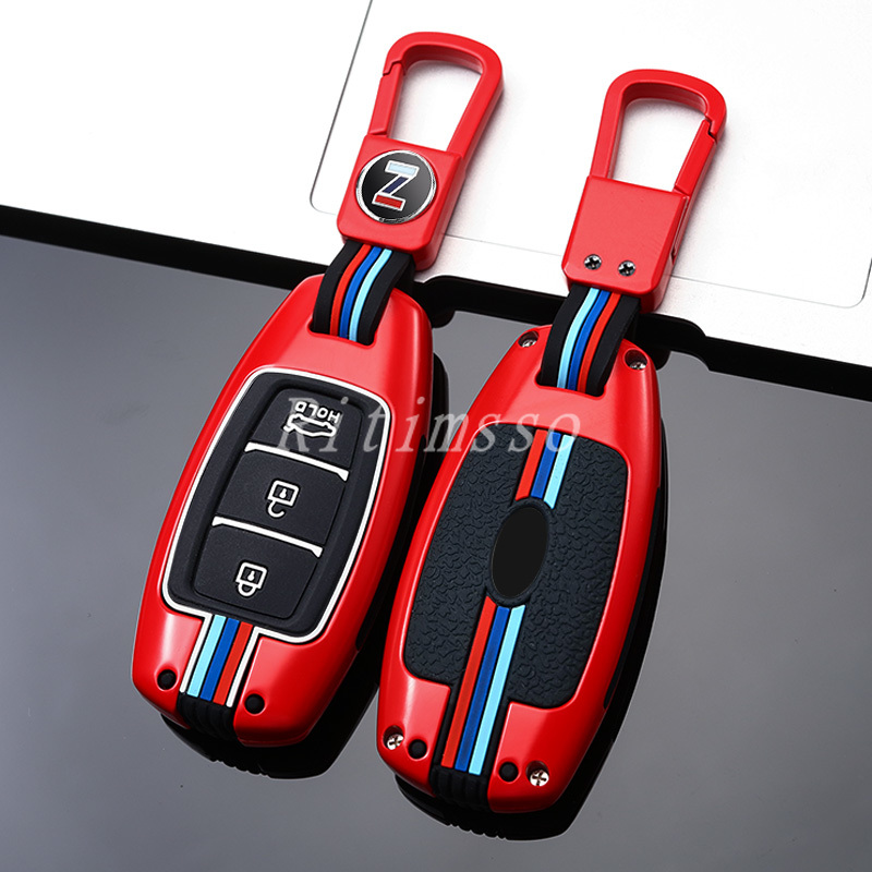 Portachiavi in lega per auto per Hyundai Palisade Grandeur Azera Elantra GT Kona 2018 2019 accessori per la copertura della protezione del telecomando intelligente - S557f87eb8cc74527971f6c4c6dd860c6D